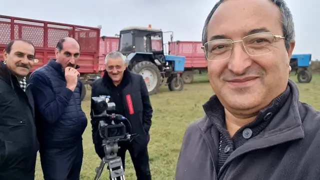 Аваз Гасанов во время съемок