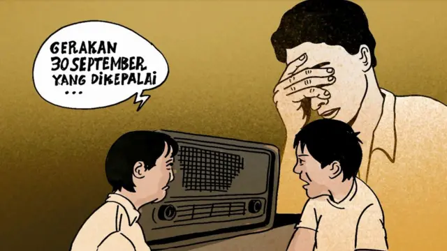 Thaib Adamy mendengar siaran radio G30S.