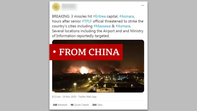 Muuqaalkan waa mid hore oo laga qaaday dalak Shiinaha