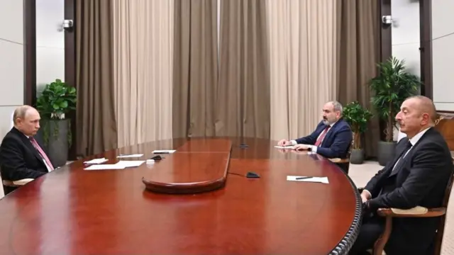 Əliyev - Paşinyan - Putin görüşü