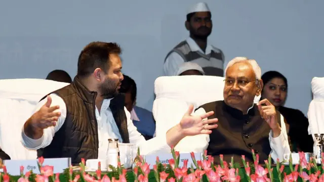 नीतीश कुमार और तेजस्वी यादव