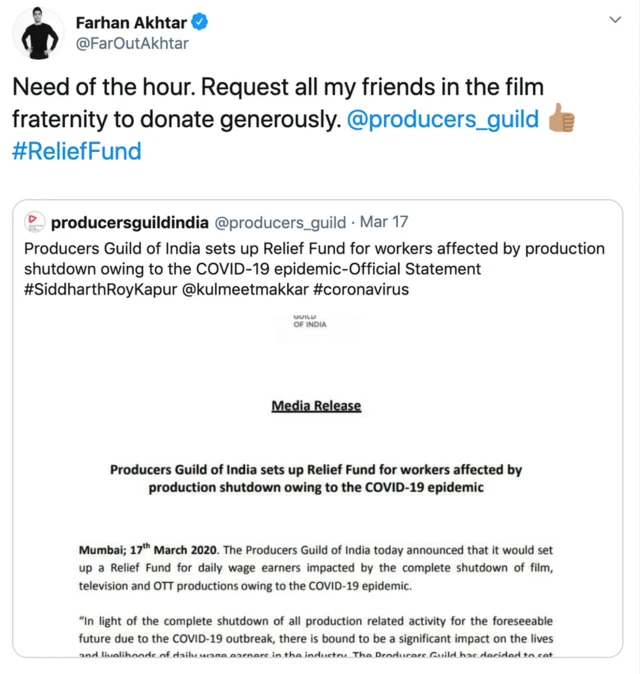 ఫర్హాన్ అక్తర్ ట్వీట్