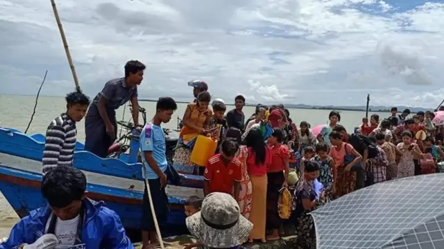 ရသေ့တောင်မြို့နယ် ကျေးရွာတွေက ထွက်ပြေးလာသူများ