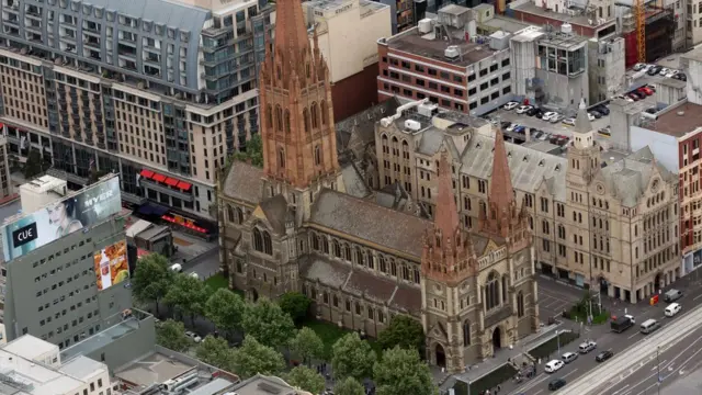 阿什顿表示，这个"恐怖袭击"阴谋已被挫败，目前已没有任何威胁（图为墨尔本圣保罗大教堂）