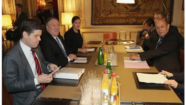 Pompeo ve Fransa Dışişleri Bakanı Jean-Yves Le Drian