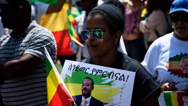 namoota hiriira deeggarsa MM Abiy bahan, Ameerikaatti