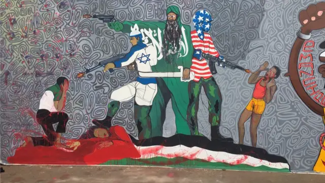 Work art depicting the conflict in Middle East