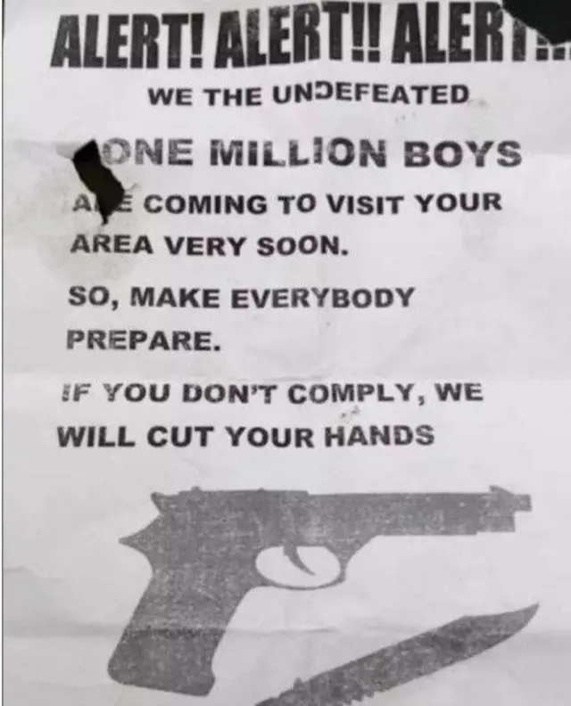 Akole lẹta latọwọ Ẹgbẹ One Million Boys