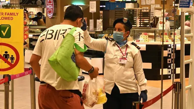 Malaysia lockdown, pemeriksaan suhu