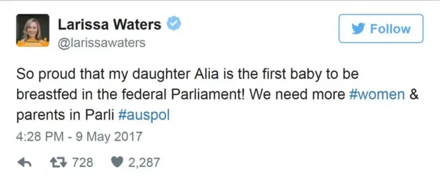 Reproduçãobrazino 777 codigo promocionalpost da senadora australiana Larissa Waters no Twitter