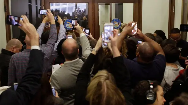 Crowds clamoured for a view of Obama