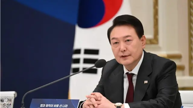 윤석열 대통령이 26일 청와대 영빈관에서 열린 2023년 정부 업무보고를 주재하고 있다