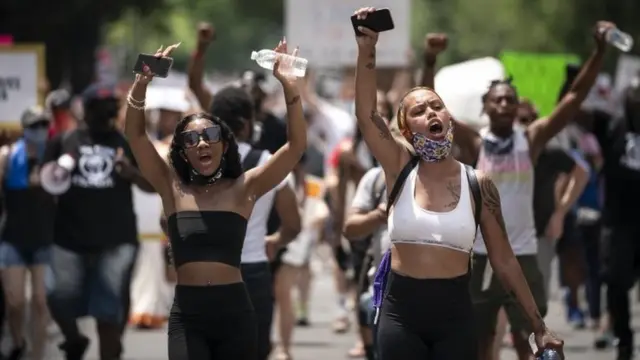 Protestors in Washington D.C, US
