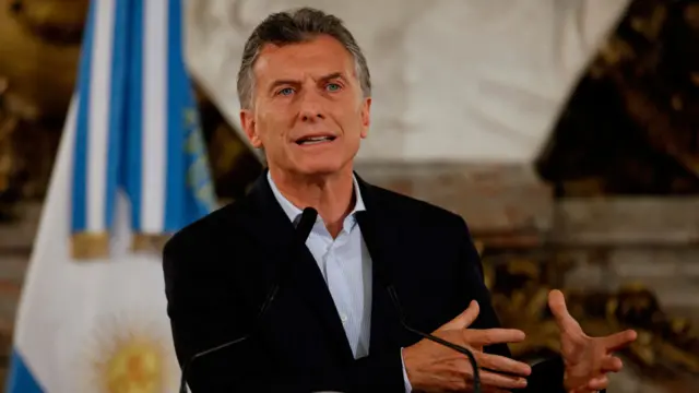 Mauricio Macri durante la conferencia de prensa este martes.