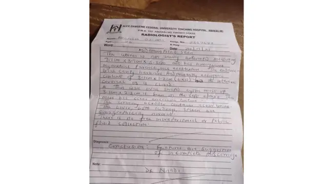 Akwụkwo ahụike nke igba ama nke Ada Uburu kesara na soshal midia maka ime pụrụ ya n'afọ