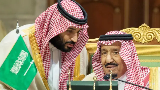 الملك السعودي وابنه
