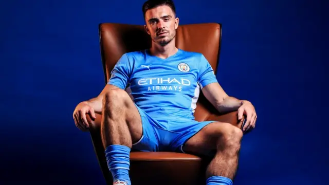 Jack Grealish in a Man City shirt