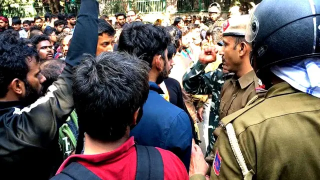 जेएनयू छात्रों का प्रदर्शन