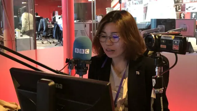 BBC 코리아와 인터뷰 중인 탈북자 지현아 씨