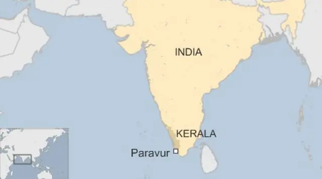 インド・ケララの位置