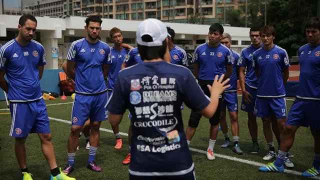 Chan en una sesión de entrenamiento