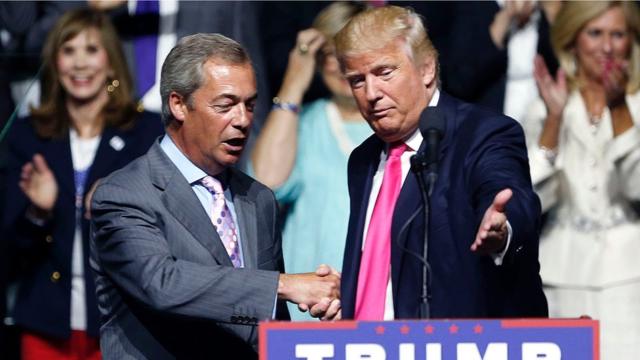 Nigel Farage y Donald Trump