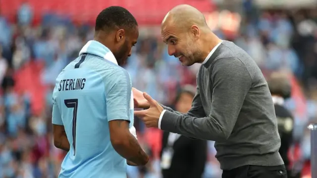 پپ گواردیولا و رحیم استرلینگ