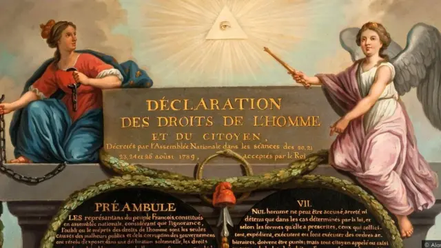 Jicho la Providence linaonekana katika tangazo la haki za mwanamume na raia 1789