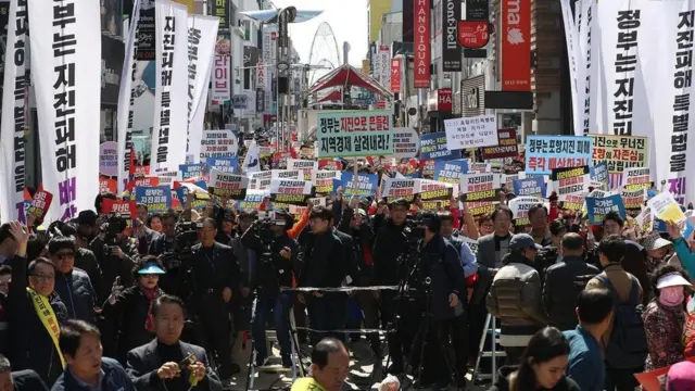 Protestas en Pohang