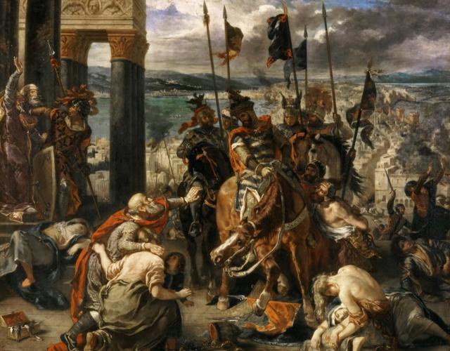 Entrada de los cruzados a Constantinopla Eugène Delacroix