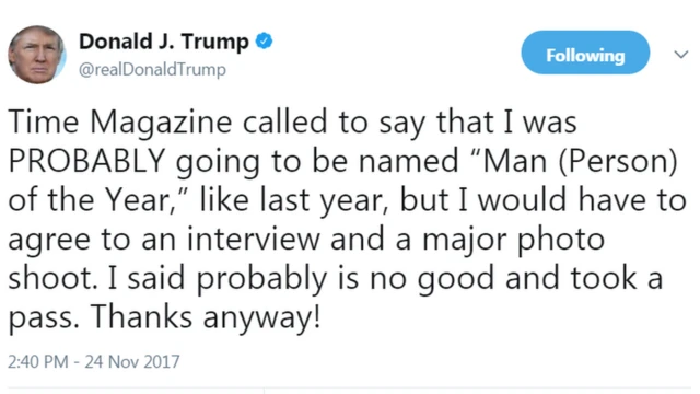 تغريدة ترامب