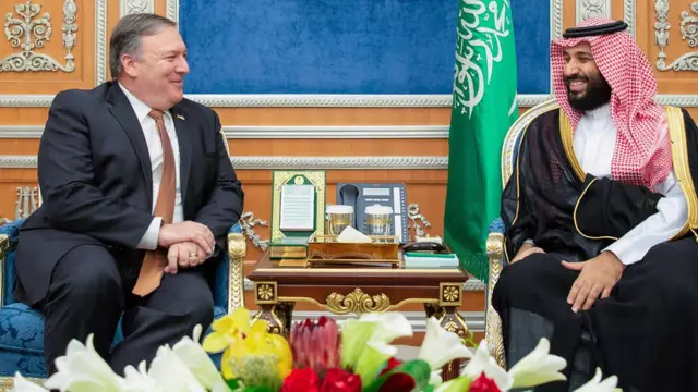 ABD Dışişleri Bakanı Pompeo, Riyad'da Veliaht Prens Muhammed bin Selman ile görüştü.