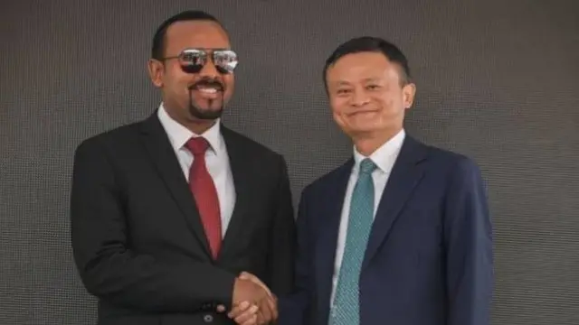 Jack Ma en compagnie de Abiy Ahmed