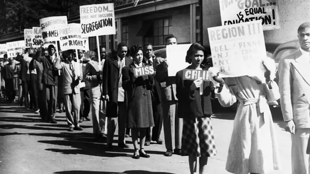 Protesta de afroestadounidenses.
