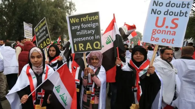 ইরাক থেকে আমেরিকান সৈন্য প্রত্যাহারের দাবিতে বিক্ষোভ বাড়ছে