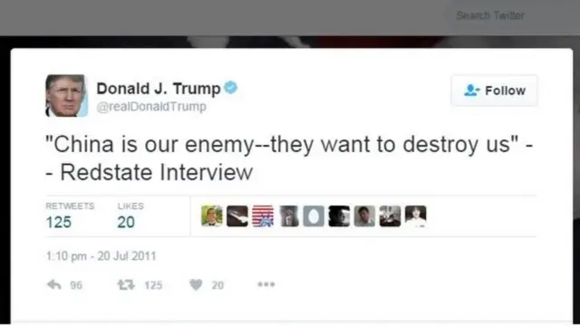 ٹرمپ کی ٹویٹ