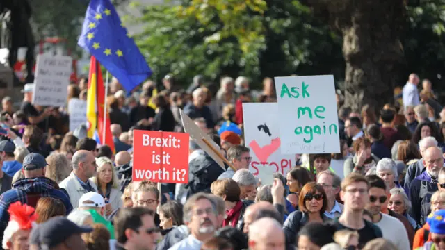 People on the People's Vote march