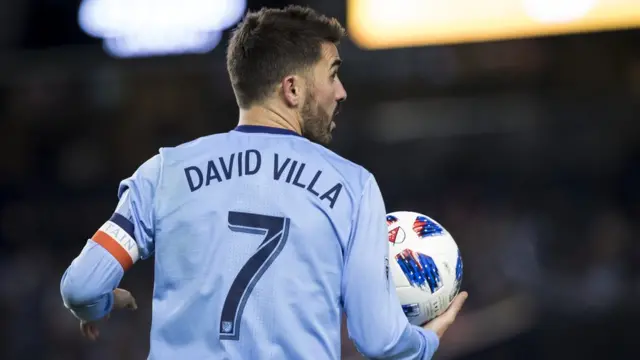 L'attaquant David Villa