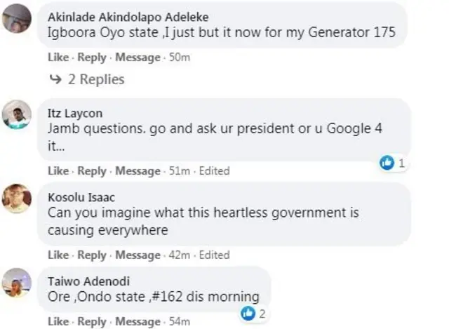 Fuel Hike: Iye tí epo bẹtiróò jẹ́ láwọn ìpínlẹ̀ Nàìjíríà