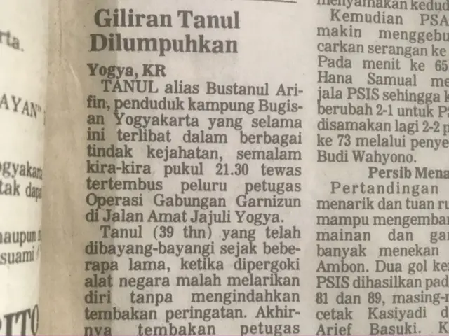 Penembakan misterius 1982-1986, petrus, Operasi Pemberantasan Kejahatan (OPK), Yogyakarta, Pondjo Brindil, Kedaulatan Rakyat