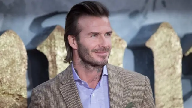 بيكام في العرض الأول للفيلم