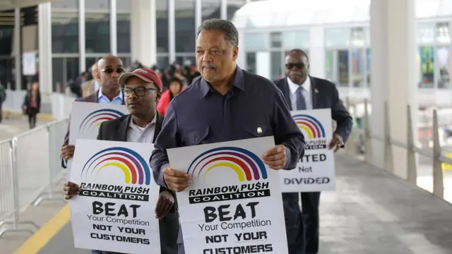 United Airlines protestolarından biri