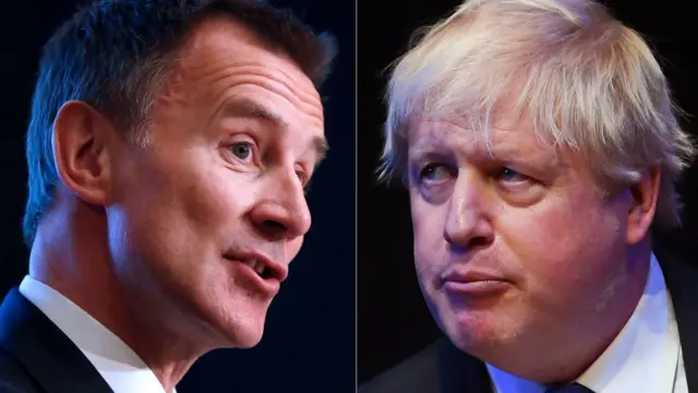 Jeremy Hunt y Boris Johnson
