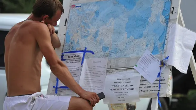 Лагерь для беженцев в Ростовской области, 2014 год