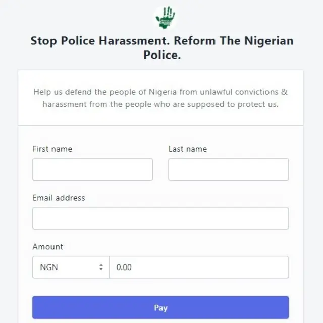 Campaign page to raise money for fight against police