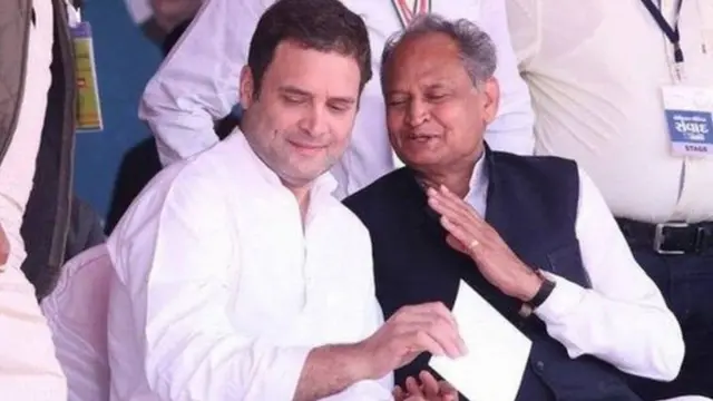 અશોક ગેહલોત સાથે રાહુલ ગાંધી