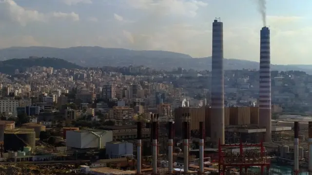 A photo of power stations