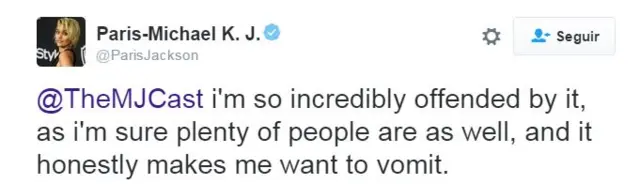 El tuit de Paris Jackson