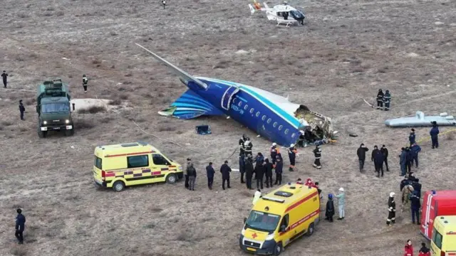 The crashed plane