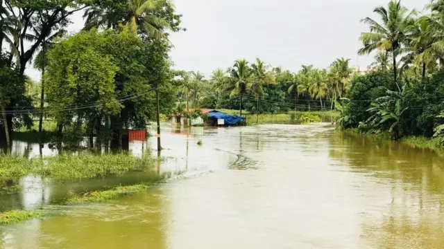કેરળ પૂરની તસવીર